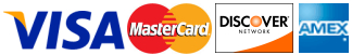 Accepted Credit Cards: Visa, Master, Discover, Amex